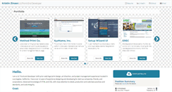 Desktop Screenshot of kristinzinser.com